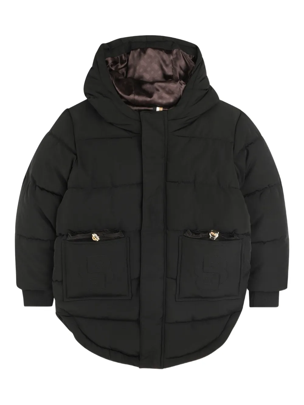 BOSS Kidswear Gewatteerde jas Zwart