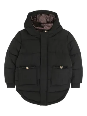Marc Jacobs Kids floral-embroidered Puffer Jacket | Black | FARFETCH