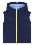 Billieblush hooded puffer gilet - Blue