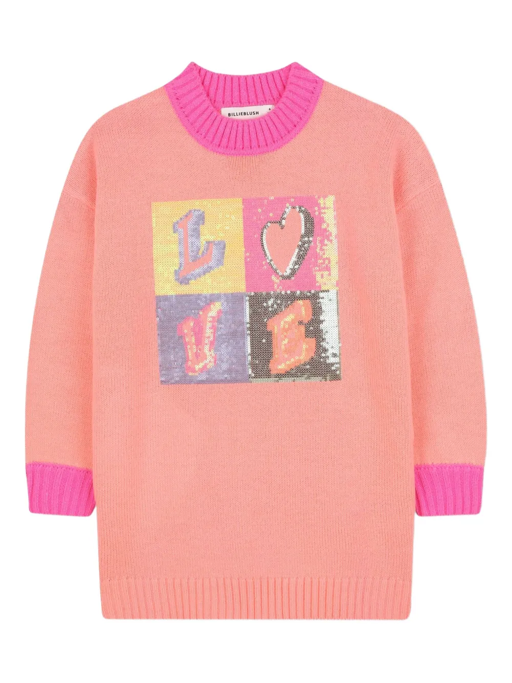 Billieblush Jurk met pailletten en patroon Roze