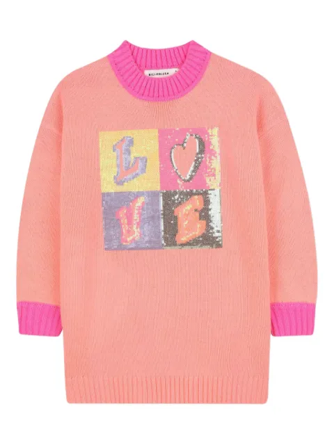 Billieblush sequinned love-motif dress