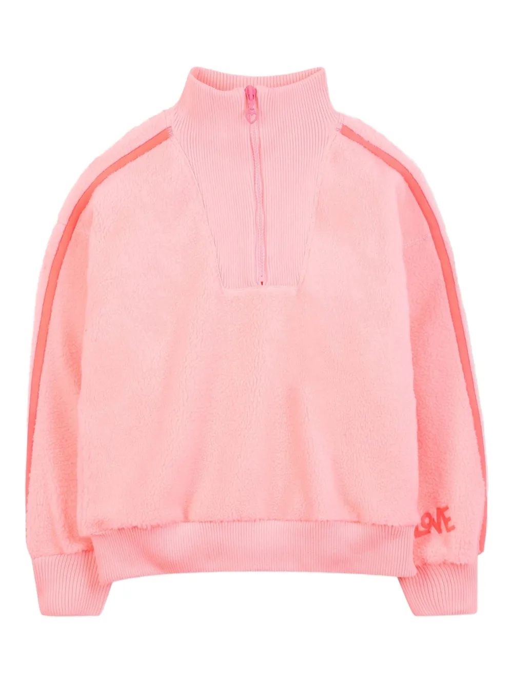Billieblush Fleece sweater met rits en gedrapeerde hals Roze