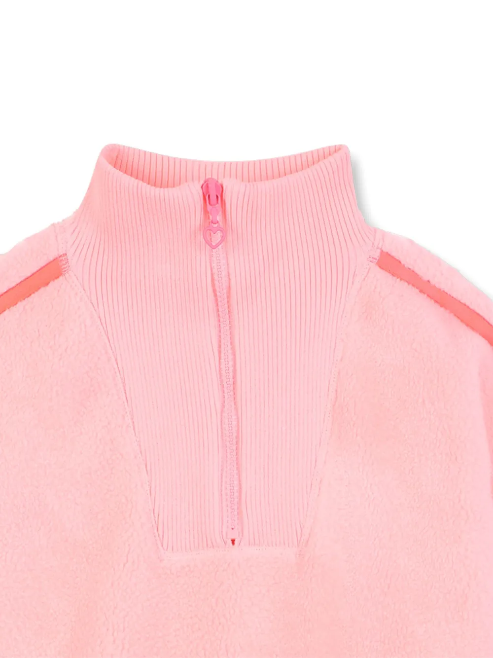Billieblush Fleece sweater met rits en gedrapeerde hals Roze