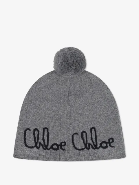 Chloé Kids pompom-detail beanie