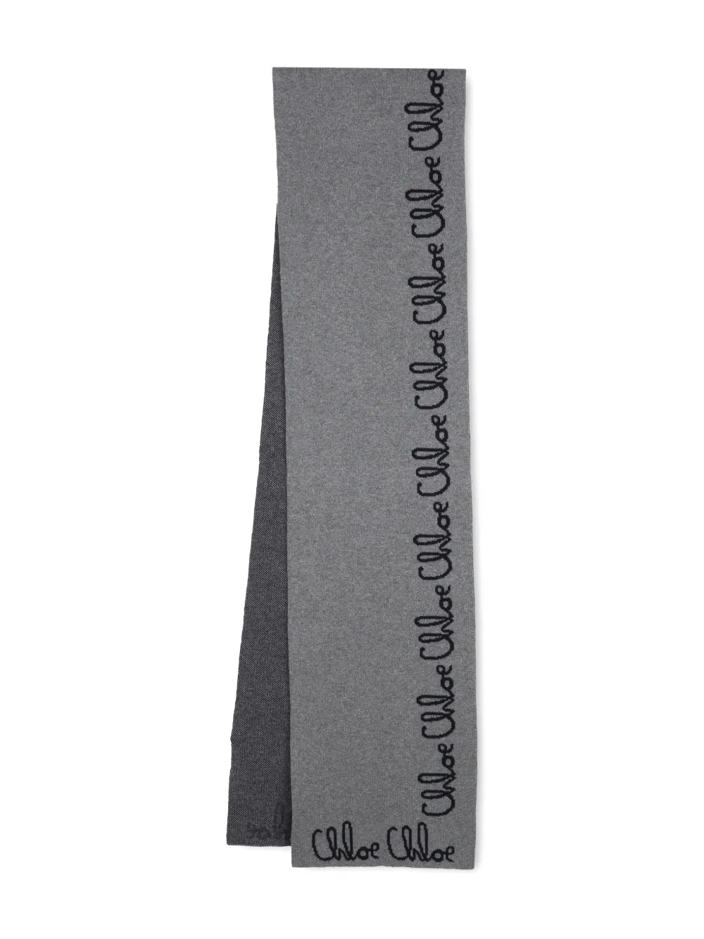 Chloé Kids Sjaal met logoprint Grijs