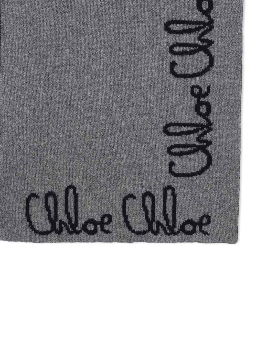 Chloé Kids Sjaal met logoprint - Grijs