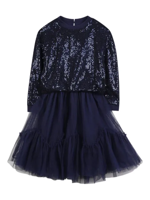 Billieblush sequin-embellished tulle dress