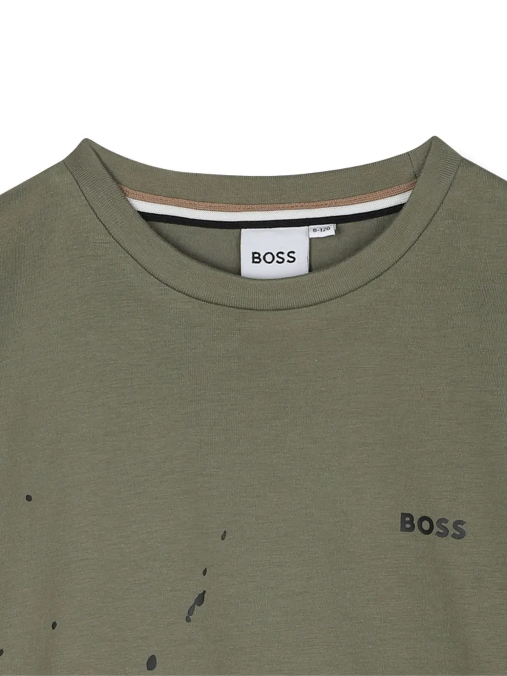 BOSS Kidswear T-shirt met logoprint Groen