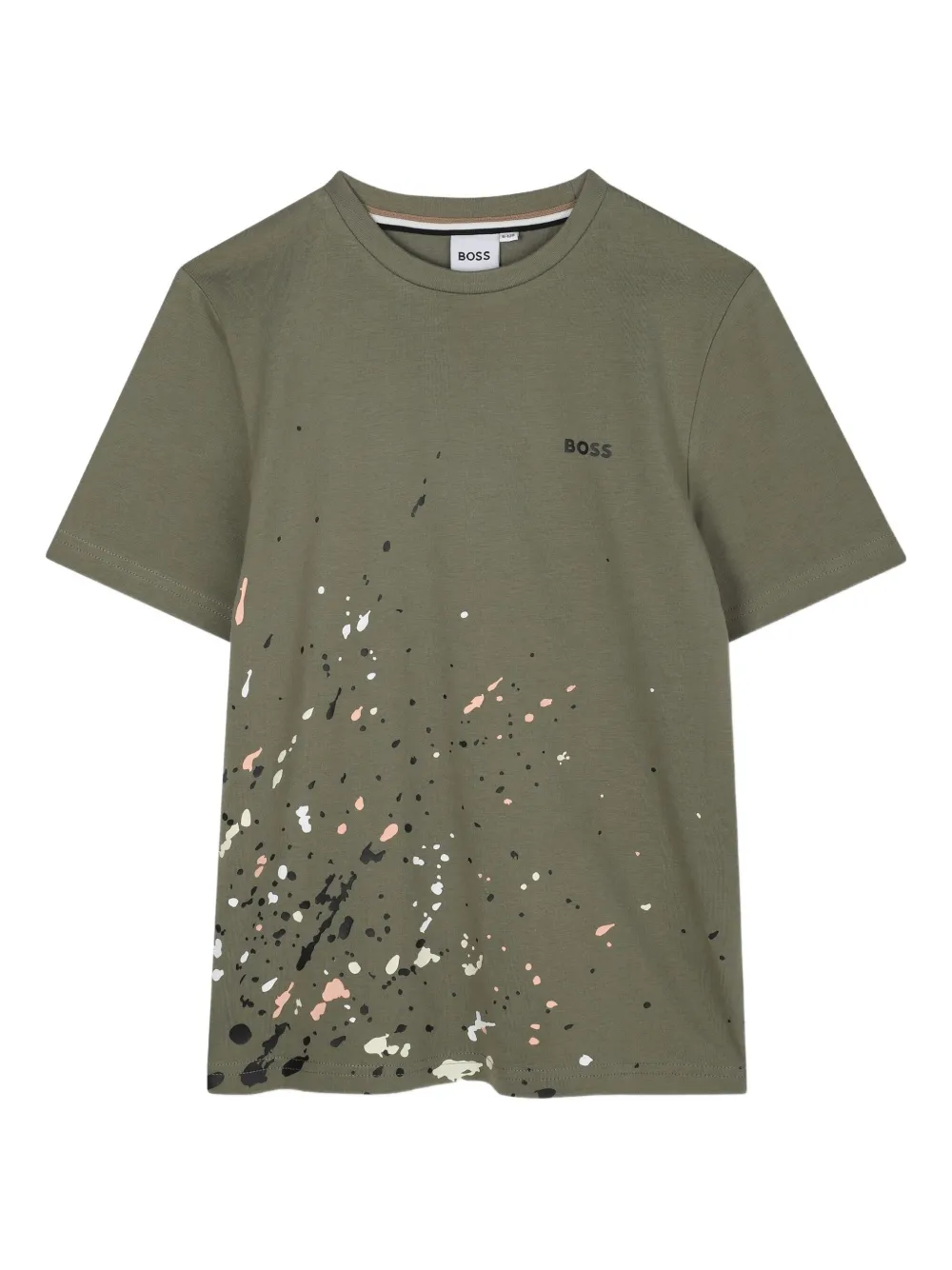 BOSS Kidswear T-shirt met logoprint Groen