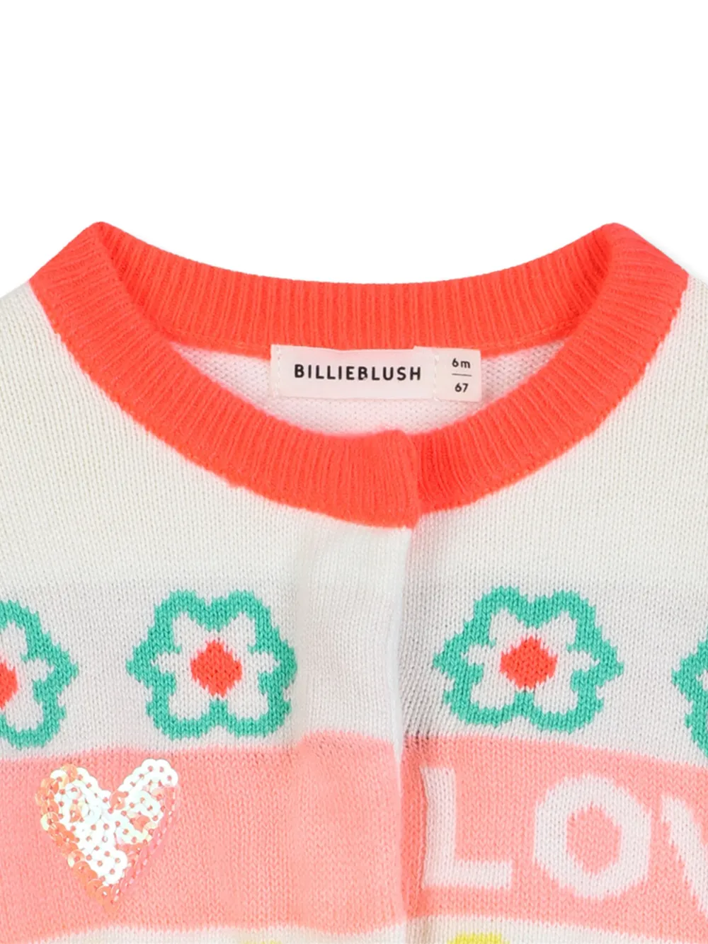 Billieblush Floral-graphic Cardigan In White