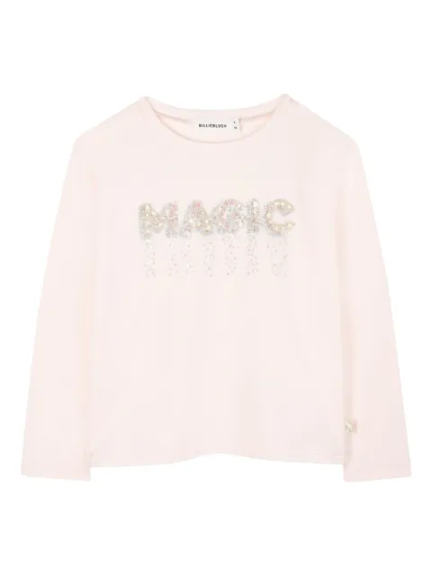 Billieblush rhinestone-embellished long-sleeve T-shirt
