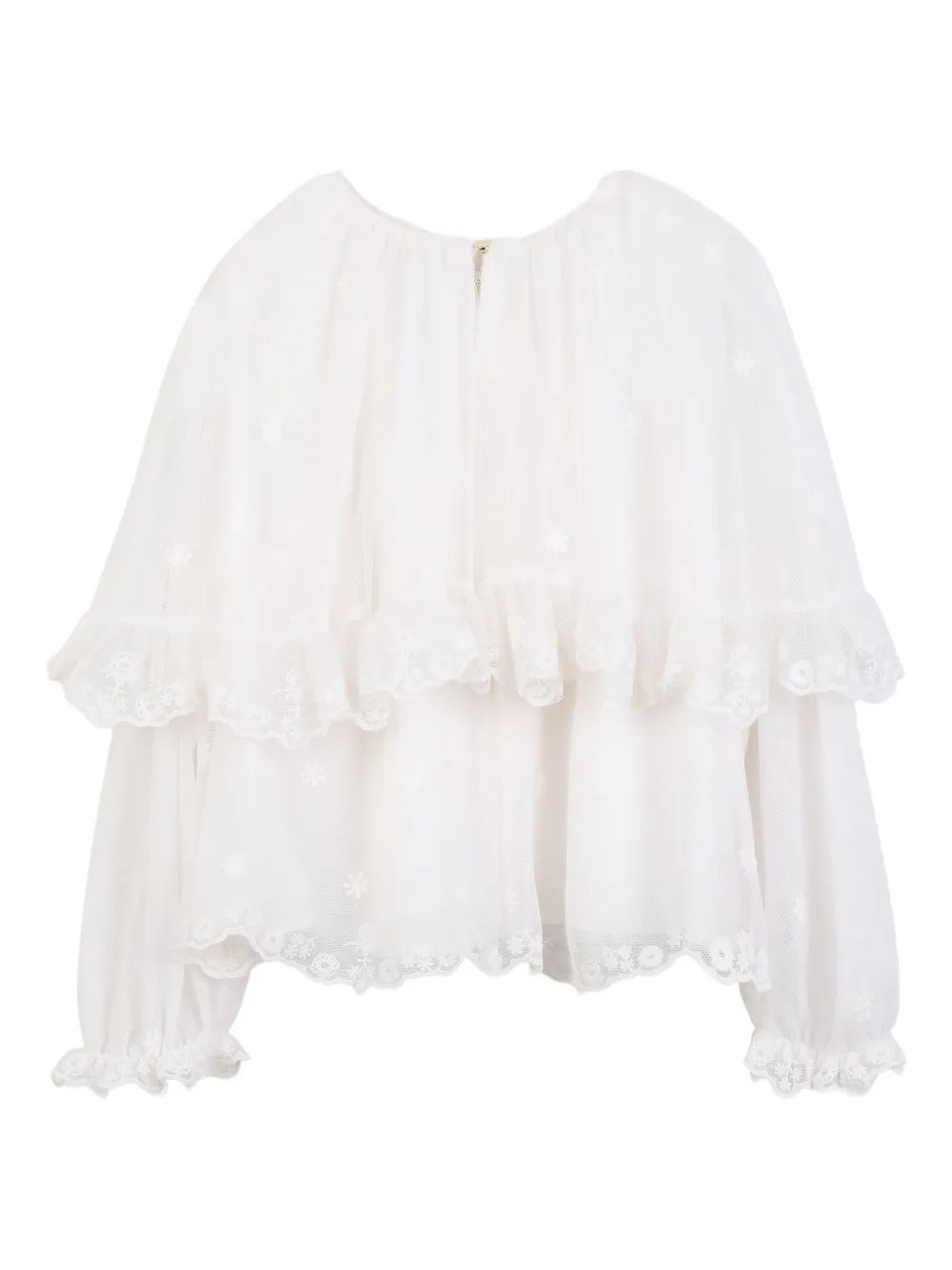 Chloé Kids Shirt met ruches Wit