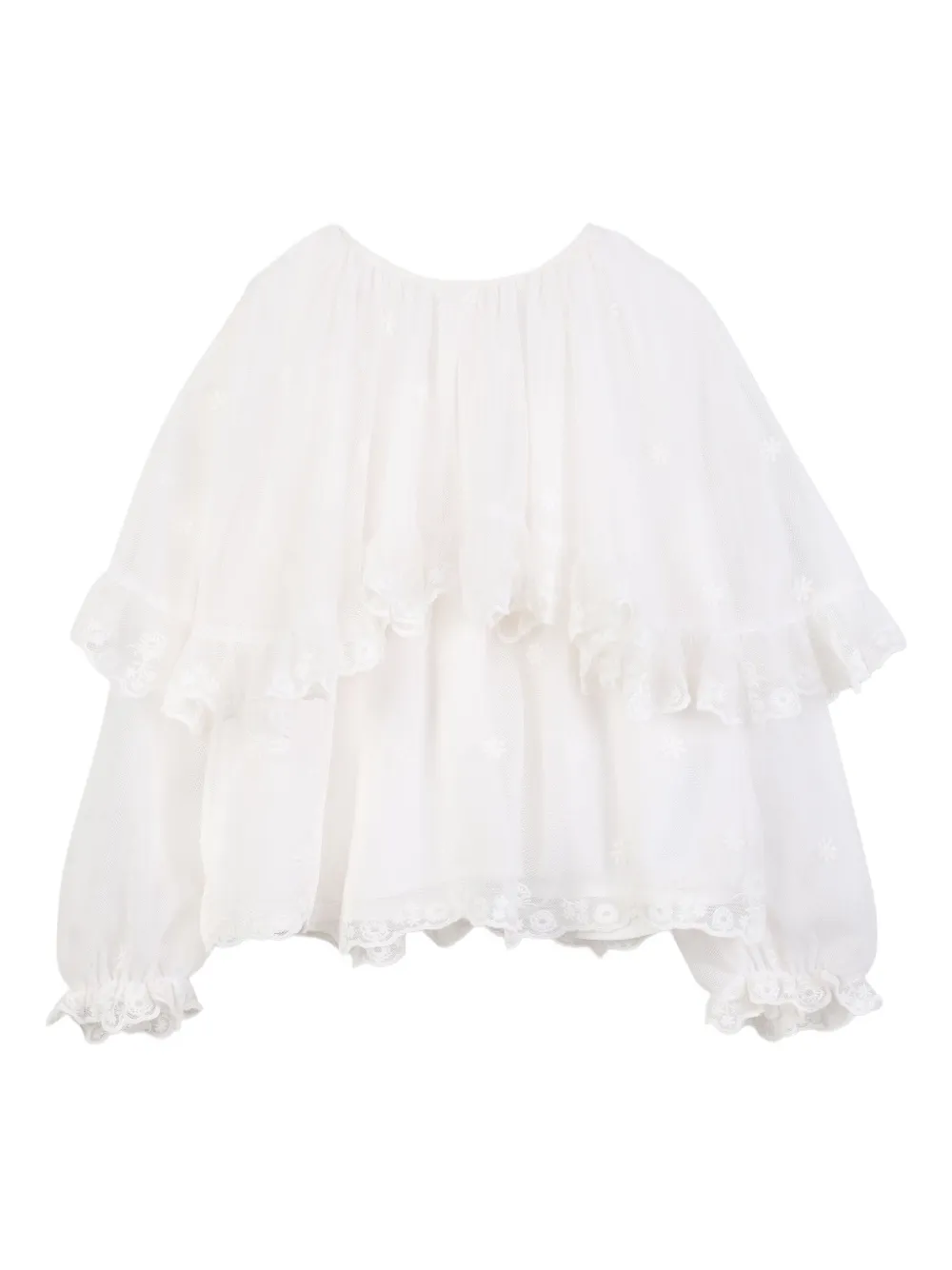 Chloé Kids Shirt met ruches Wit