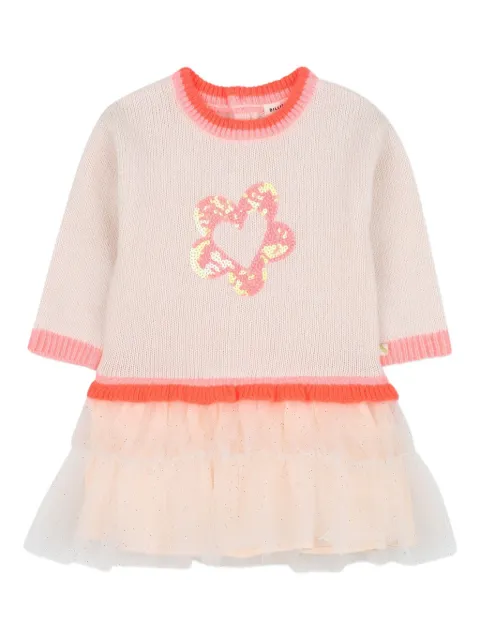 Billieblush heart-motif knitted dress