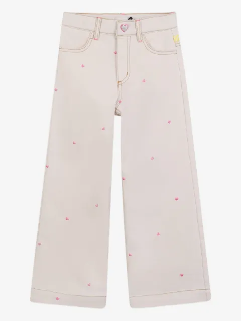 Billieblush heart-embroidered jeans