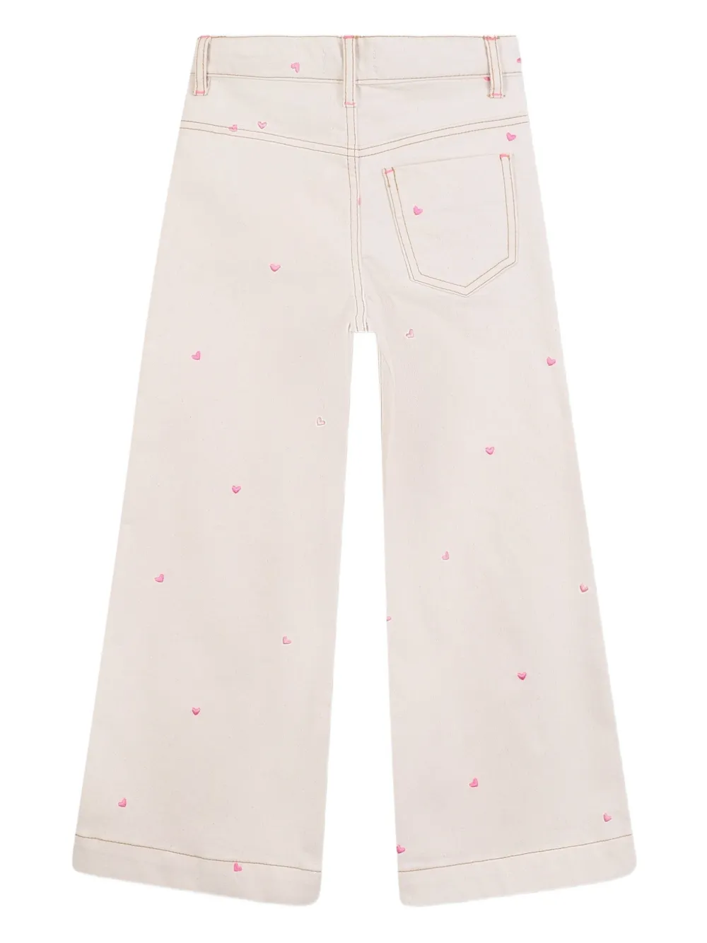 Billieblush Jeans met geborduurd hart Beige