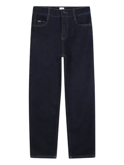 BOSS Kidswear cotton straight-leg jeans