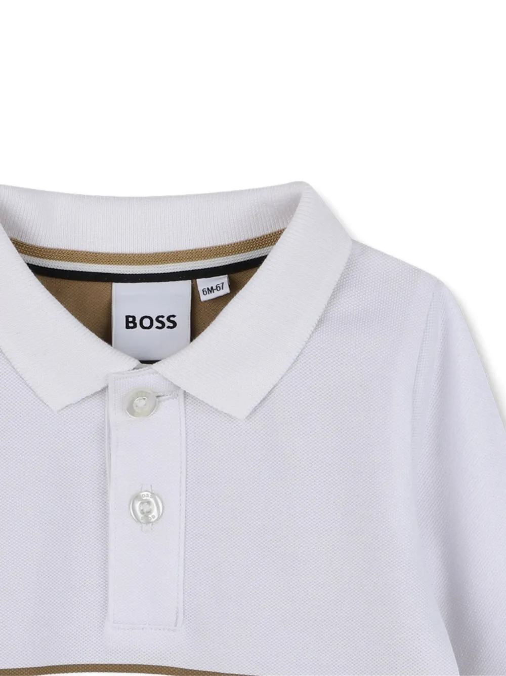 Bosswear Long-sleeve Panelled Polo Shirt In Multi