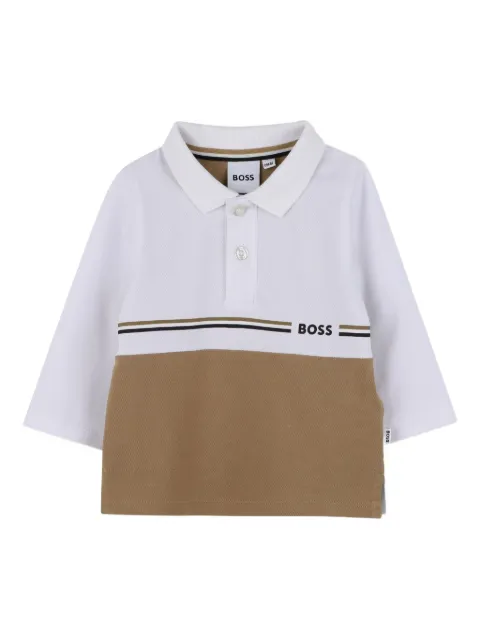 BOSS Kidswear playera tipo polo manga larga