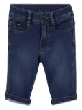 BOSS Kidswear rolled-hem denim trousers - Blue