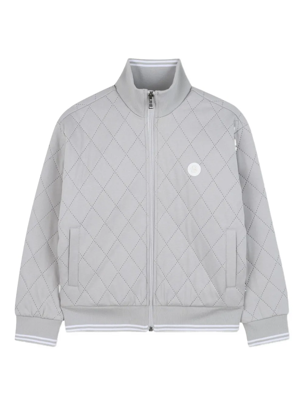 BOSS Kidswear Gewatteerd jack Grijs