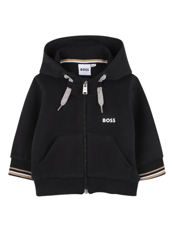 BOSS Kidswear ジップアップ パーカー | ブラック | FARFETCH JP