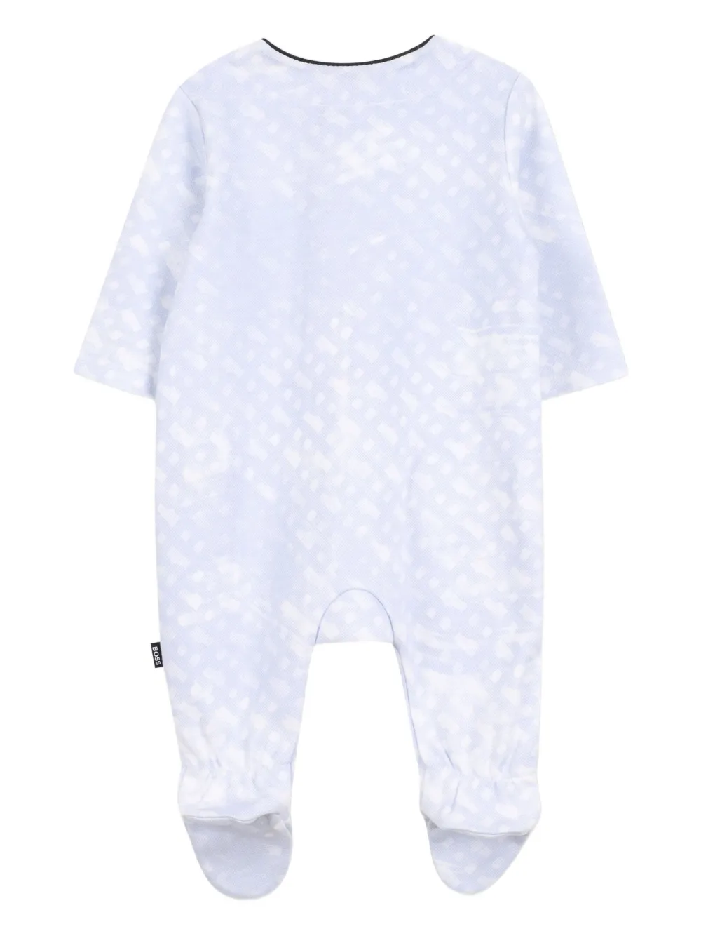 BOSS Kidswear Pyjama met monogram-print Blauw