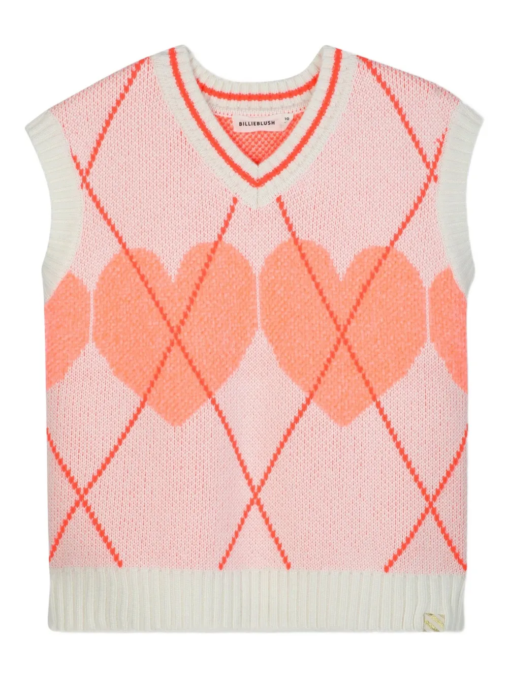 Billieblush Gebreide top met hartpatroon Beige