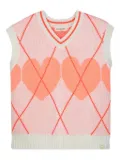 Billieblush heart-patterned knitted vest - Neutrals