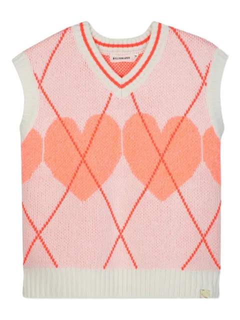 Billieblush heart-patterned knitted vest