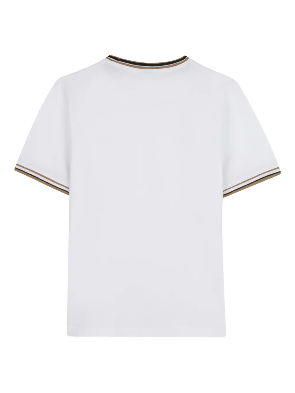 BOSS Kidswear T-shirt met contrasterende afwerking Wit