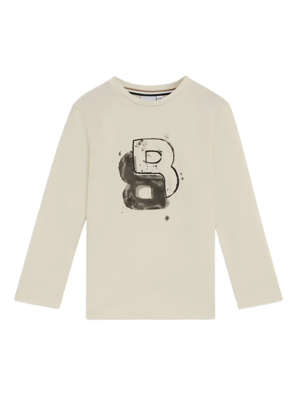 BOSS Kidswear long-sleeved graphic T-shirt | Neutrals | Image 1