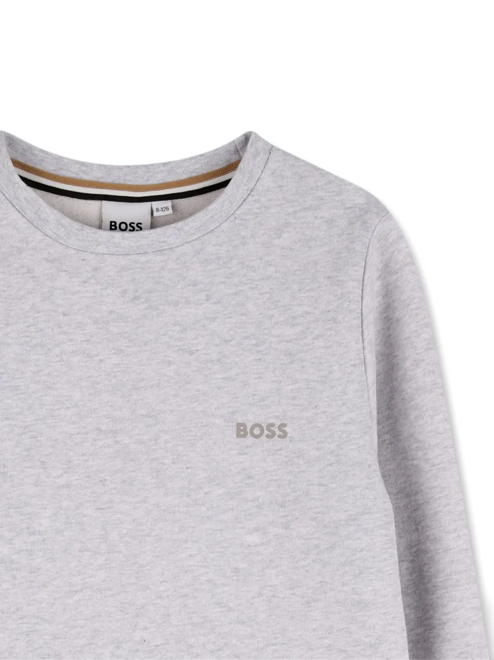 BOSS Kidswear logo-embroidered sweatshirt Grijs