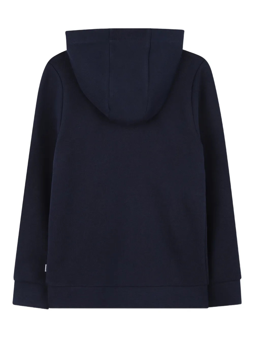 BOSS Kidswear Hoodie met rits en logodetail Blauw