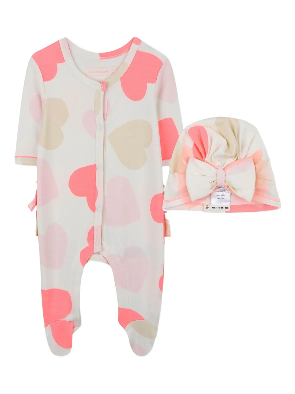 Billieblush Romperset met hartprint Wit