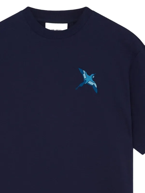 atiloちゃん Axel Arigato bird-embroidered T-shirt | Blue | FARFETCH