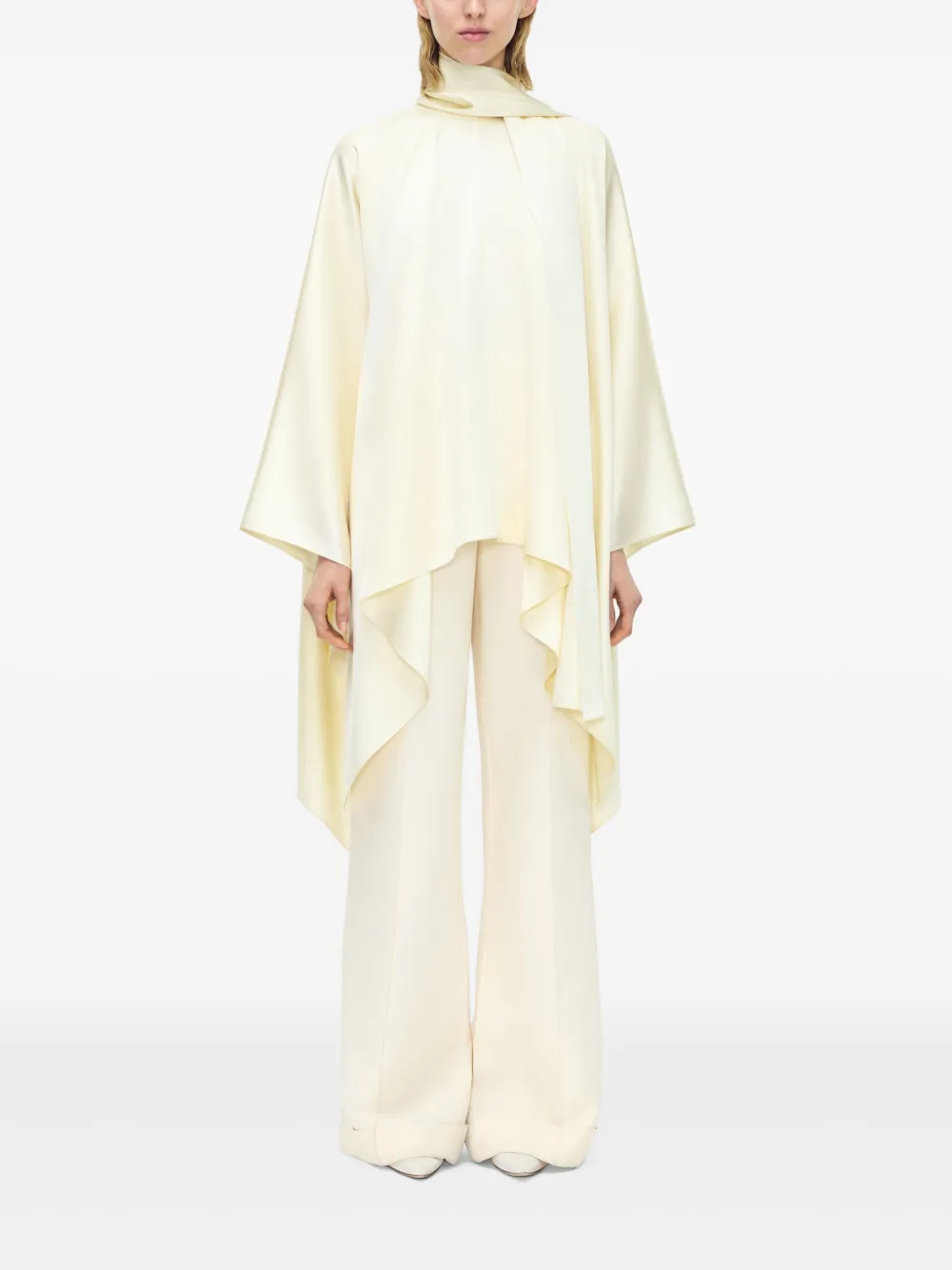 Adam Lippes Zijden blouse - Beige