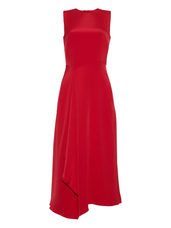 Adam Lippes Lynn Midi Dress in Red