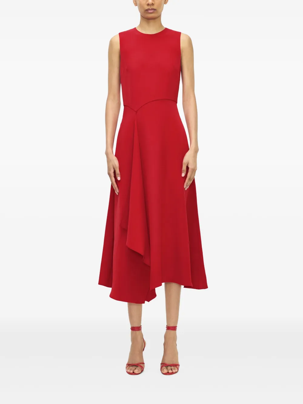Adam Lippes Lynn midi-jurk - Rood