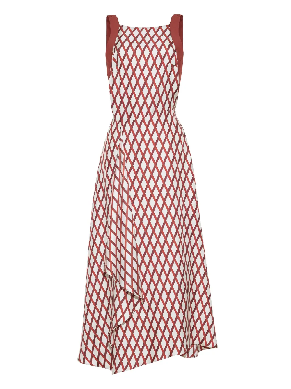 Adam Lippes Sunita midi-jurk Rood