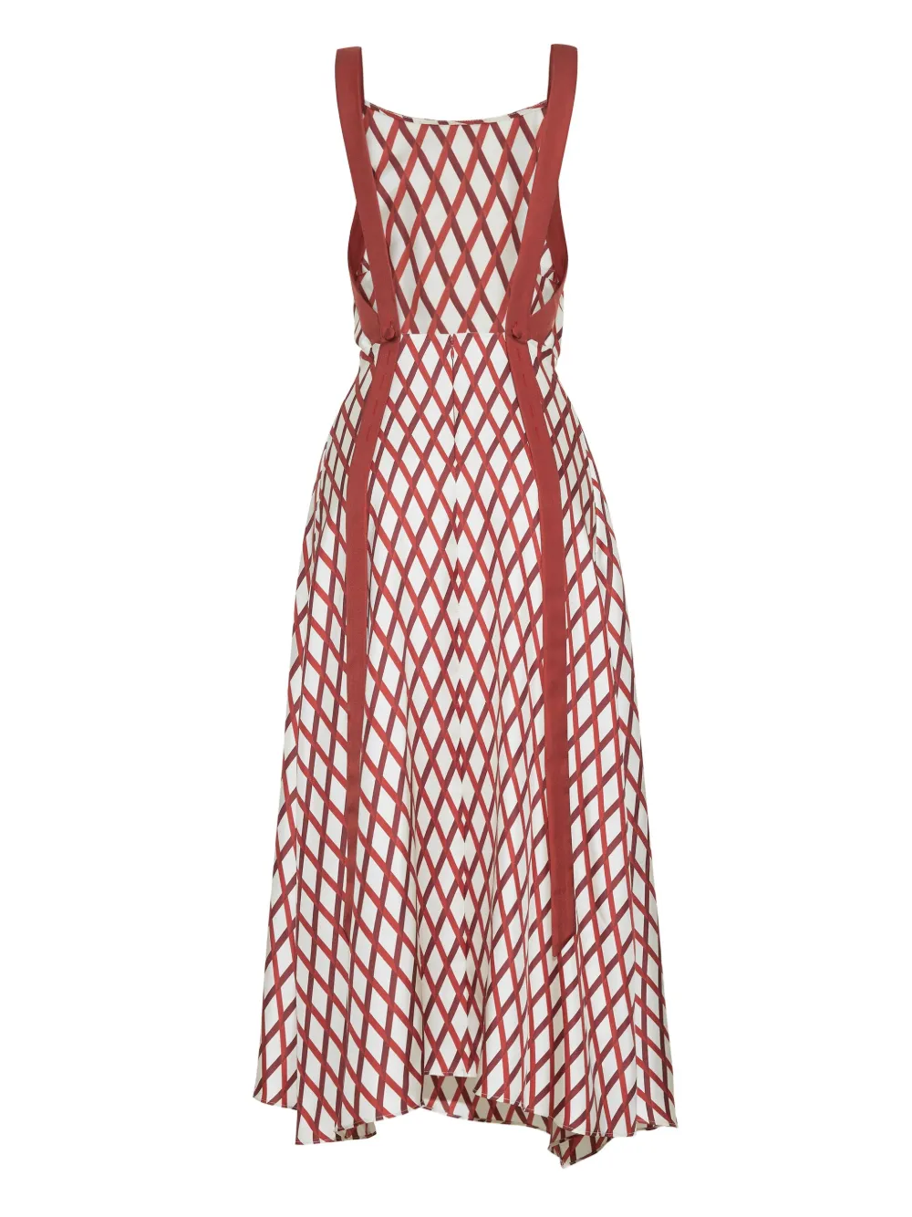 Adam Lippes Sunita midi-jurk Rood