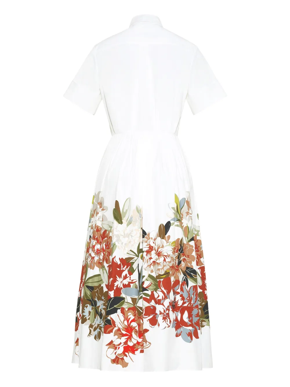 Adam Lippes Attacher midi-jurk Wit