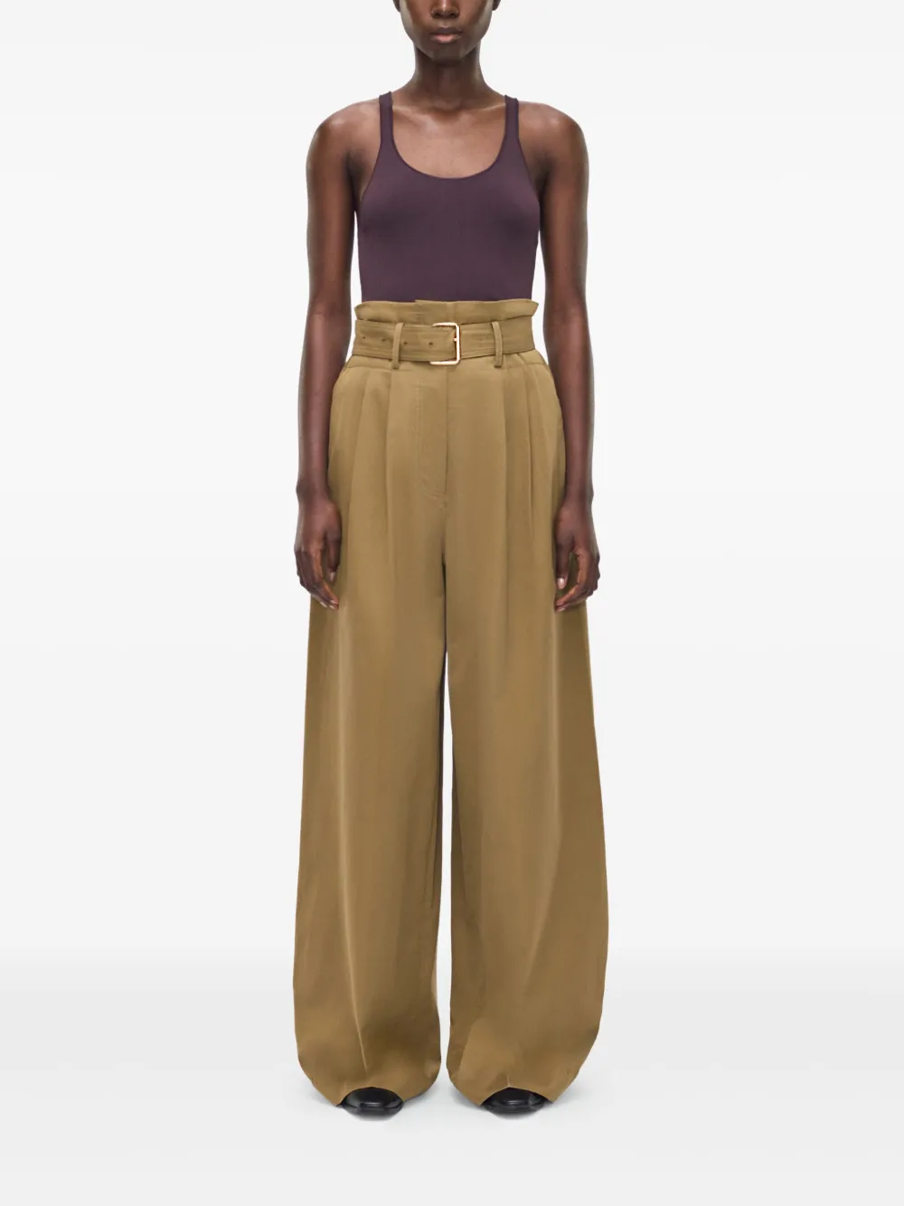 Adam Lippes pantalon ample à taille ceinturée | Pantalons palazzo | Image 2
