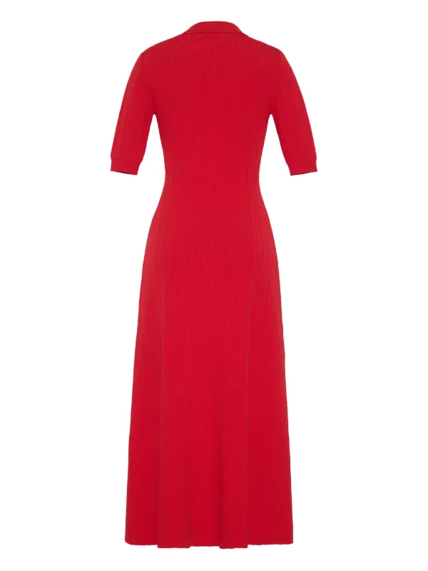 Adam Lippes Fenwick Midi Dress | Red | FARFETCH