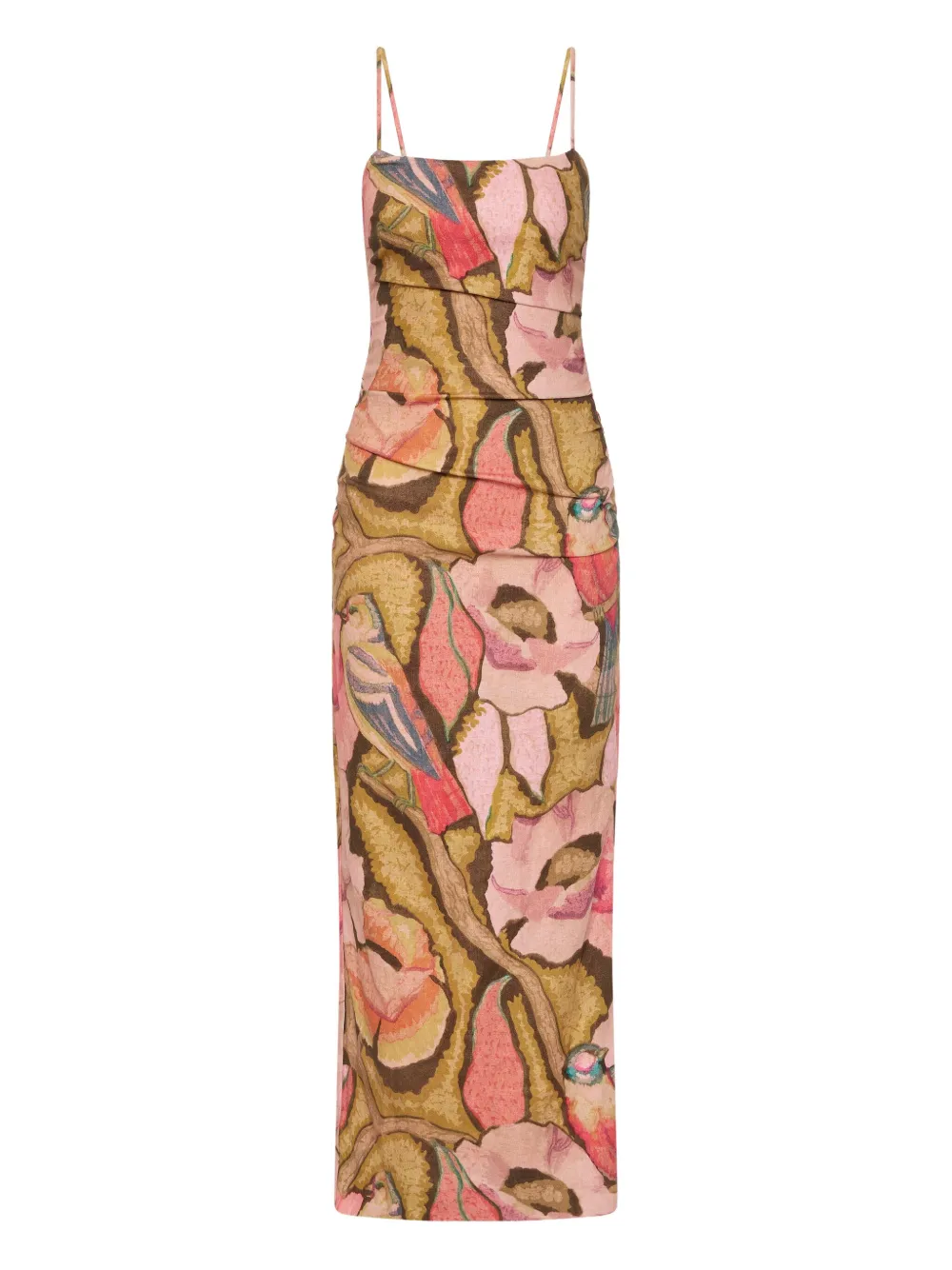SIR. abstract-print midi dress | Neutrals | Image 1