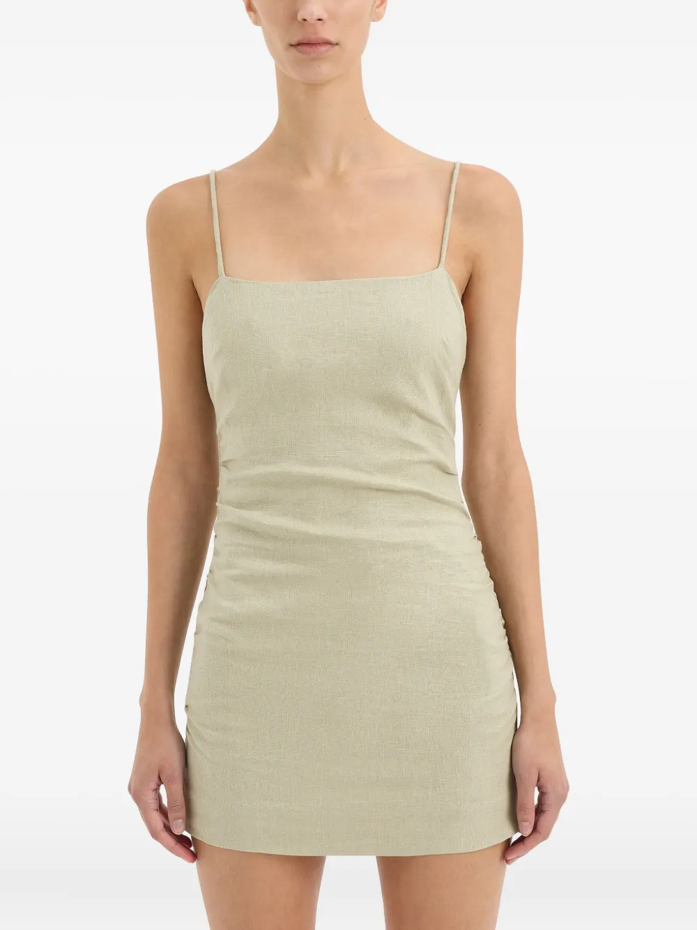 SIR. Linnen mini-jurk Beige