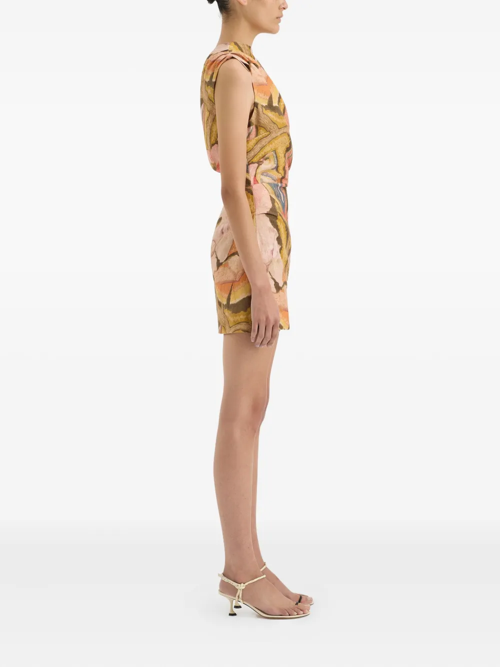SIR ABSTRACT-PRINT MINI DRESS