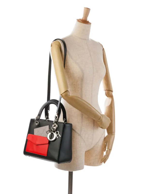 美品・ヴィンテージ【Dior】2014 カーフスキン サッチェルバッグ Christian Dior Pre-Owned 2014 ミディアム カーフスキン