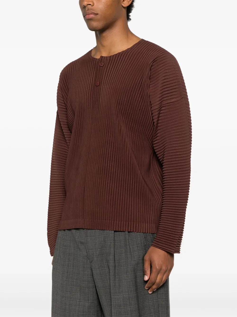 Homme Plissé Issey Miyake Plissé T-shirt Bruin