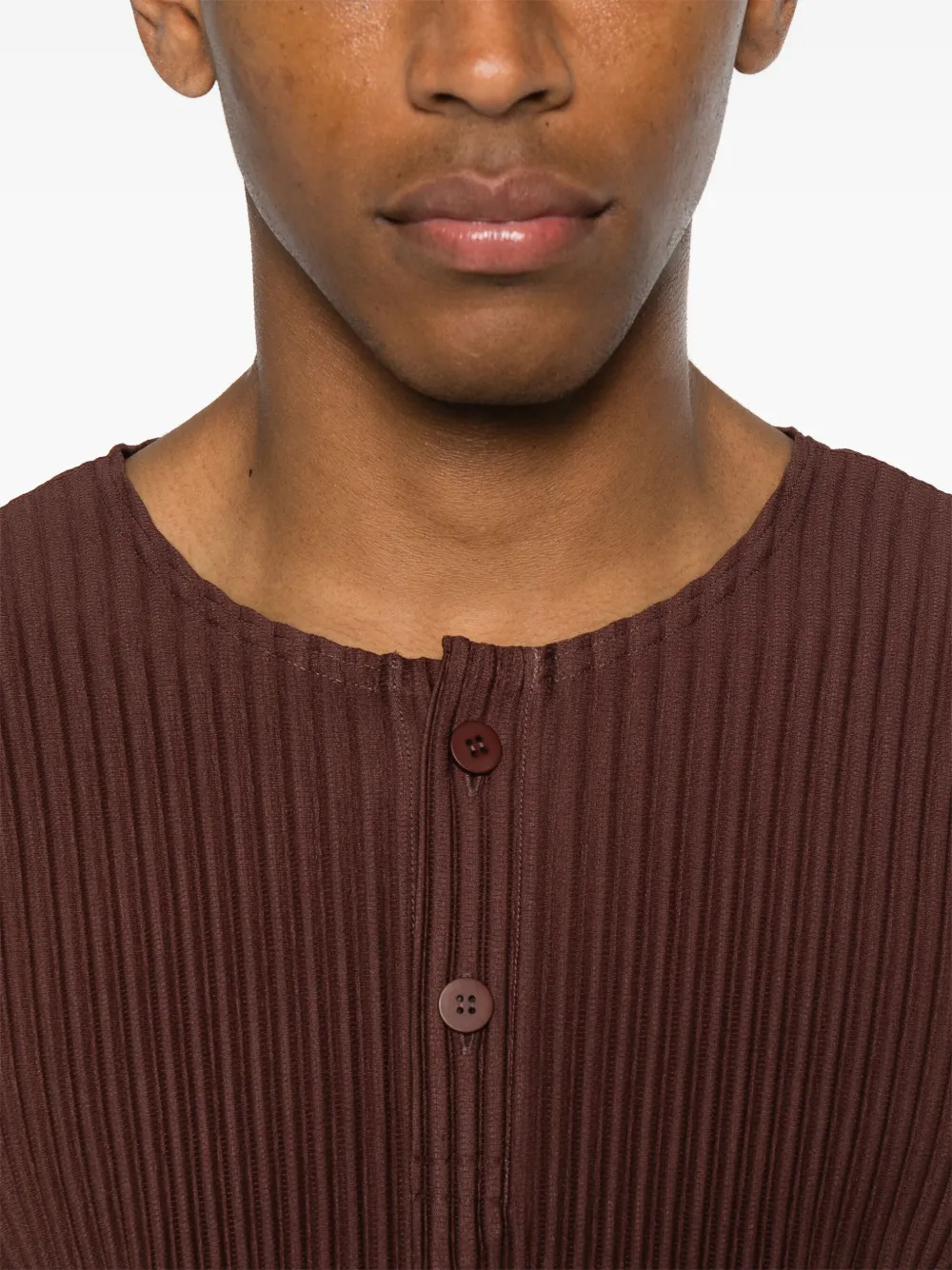 Homme Plissé Issey Miyake Plissé T-shirt Bruin